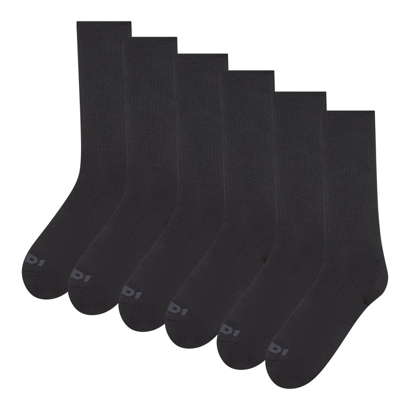 AND1 Men's Socks Performance Cushion Crew Socks Stocking Stuffers 6-Pack
