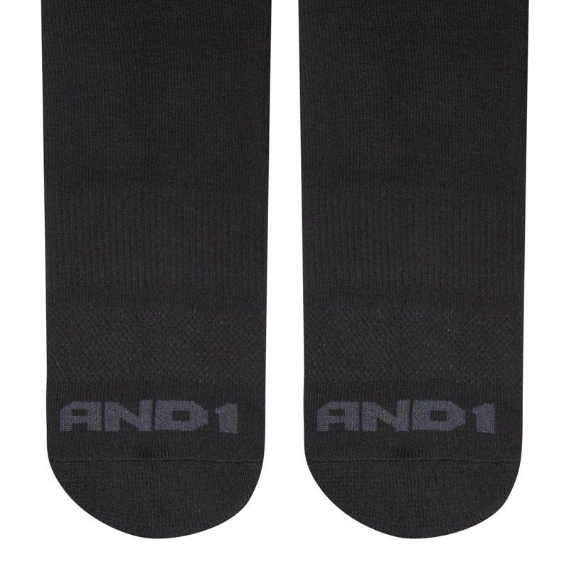 AND1 Men's Socks Performance Cushion Crew Socks Stocking Stuffers 6-Pack