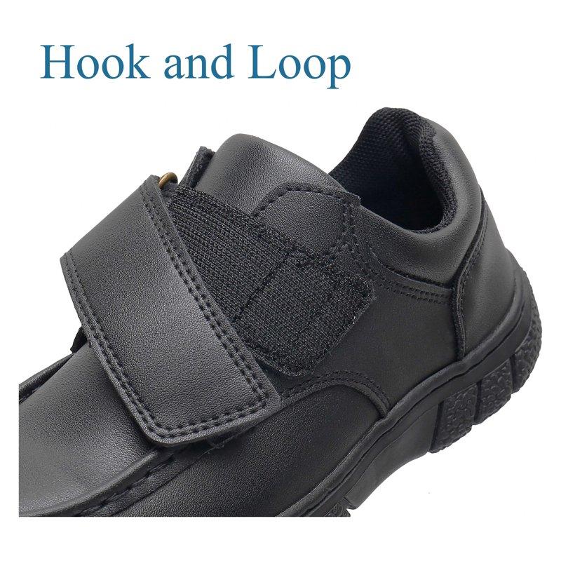 Apakowa Boys School Uniform Shoes Adjustable Strap Comfort Dress Loafer Shoes (Toddler/Little Kid/Big Kid)