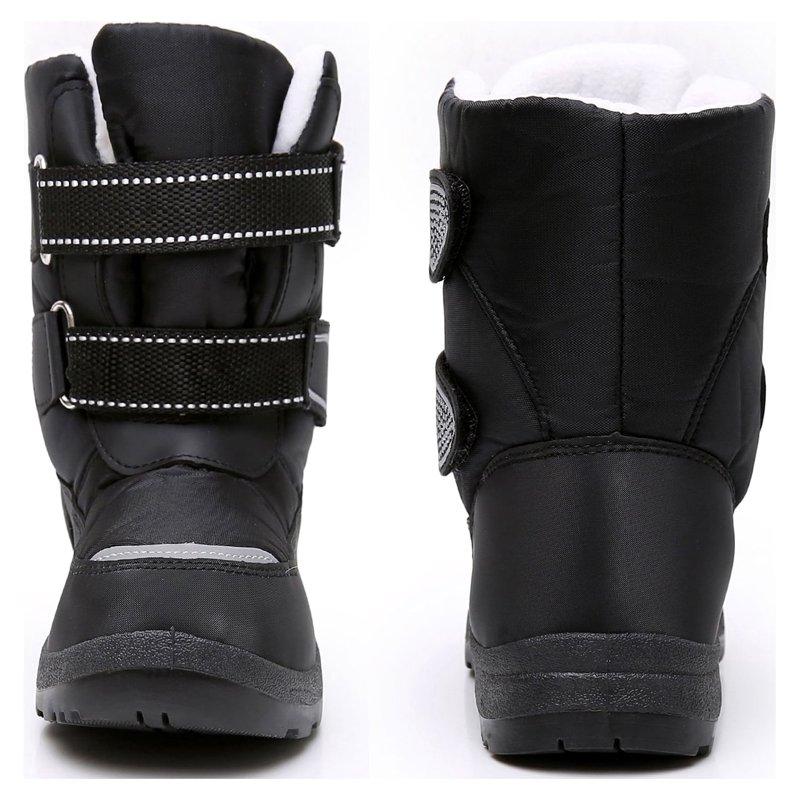 Apakowa Kids Boys Snow Boots Winter Waterproof Slip Resistant Cold Weather Boots (Toddler/Little Kid/Big Kid)