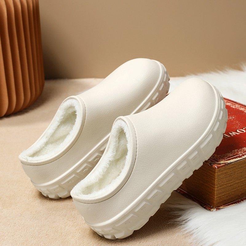 Armadillo Chef Shoes For Women Men Warm Winter Fuzzy Fleece Clogs Oil Resistant Waterproof Nurse Garden Sneakers