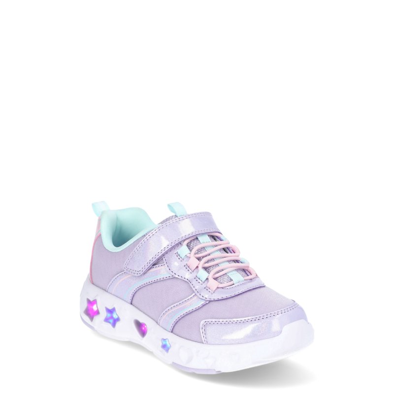 Athletic Works Little Girl & Big Girl Star Light Up Sneakers with On/Off Power Button