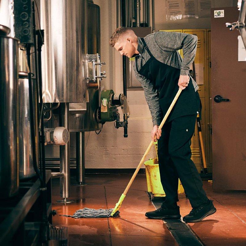 Avia Anchor Black Slip Resistant Mesh Slip-on Shoes For Men