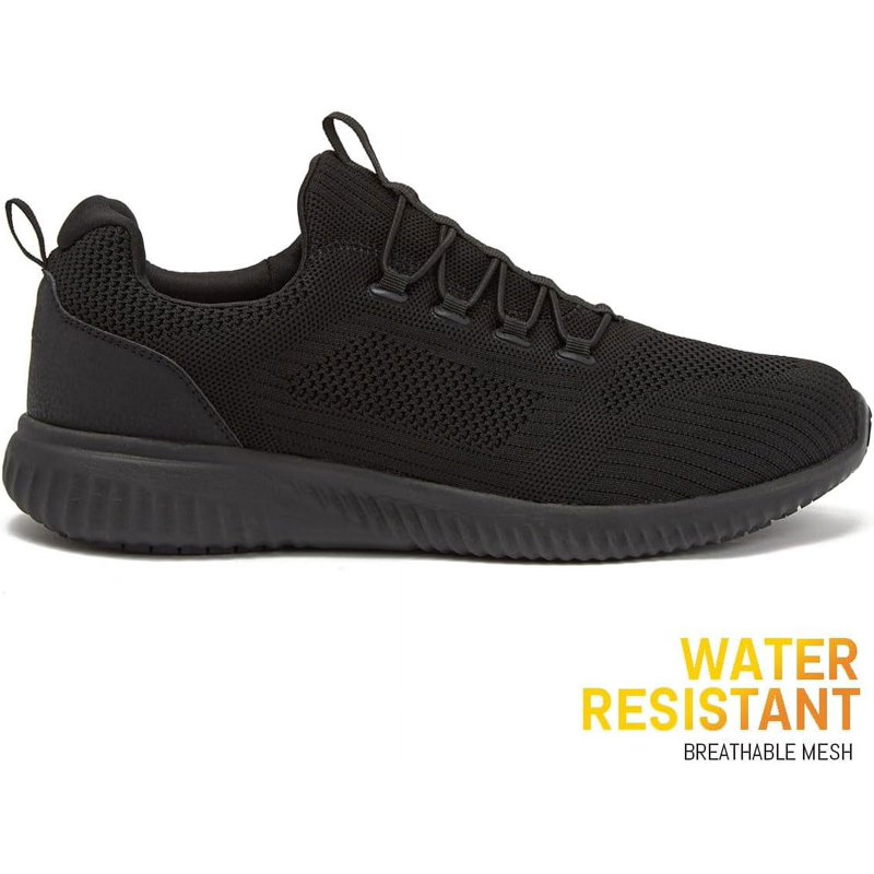 Avia Anchor Black Slip Resistant Mesh Slip-on Shoes For Men