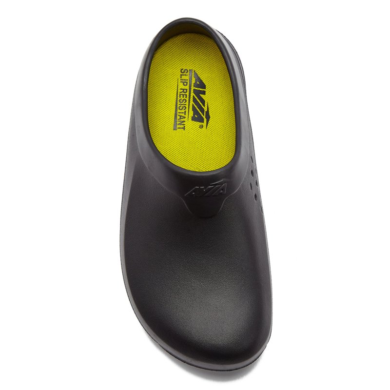 Avia Flame Slip Resistant Clogs For Women Slip On Work Shoes Black