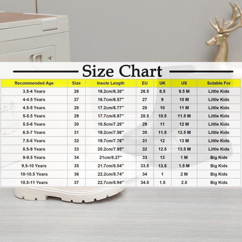 Avrntaa Girls Chelsea Boots Back Zip PU Leather Waterproof Booties Chunky Platform Anti-Slip Boot