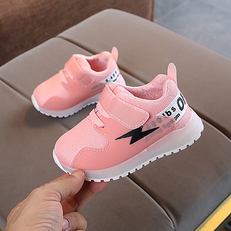 B91xZ Kids Shoes Girls Breathable Sneakers Lighting Athletic Running Shoes (Toddler/Little Kids/Big Kids) Pink 7