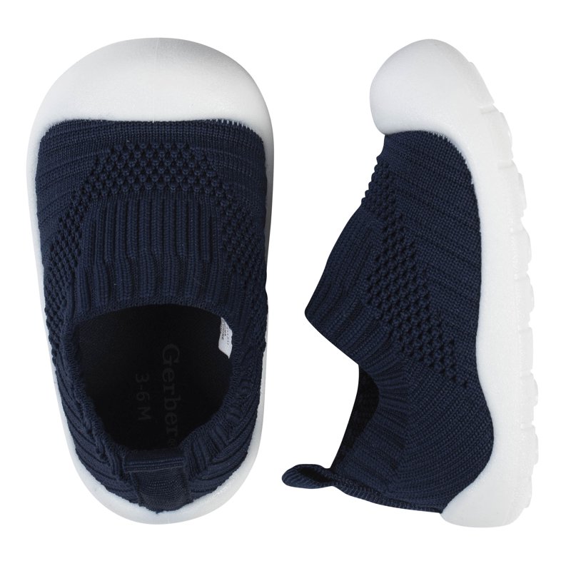 Baby Boys Navy Stretchy Knit Slip-On Sneaker