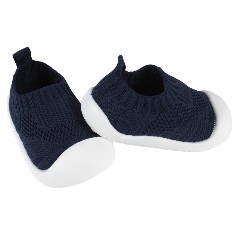 Baby Boys Navy Stretchy Knit Slip-On Sneaker