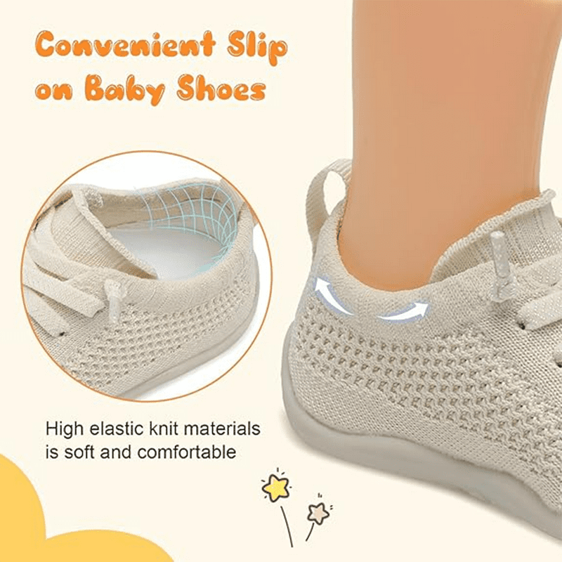 Barerun Baby Boys Girls Knit Shoes Sneakers Slip On Walking Shoes For Infant