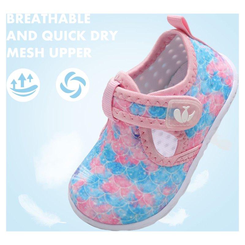 Barerun Baby Boys Girls Water Sport Shoes Barefoot Kids Aqua Socks Quick-Dry Beach Swim Pool Shoes Pink Scale Infant