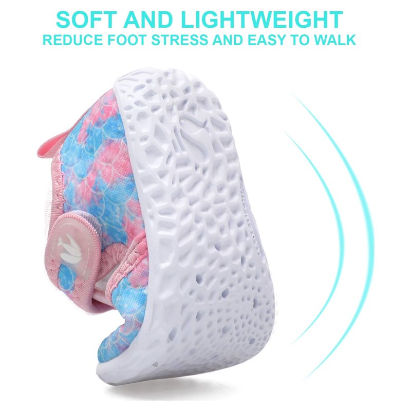 Barerun Baby Boys Girls Water Sport Shoes Barefoot Kids Aqua Socks Quick-Dry Beach Swim Pool Shoes Pink Scale Infant