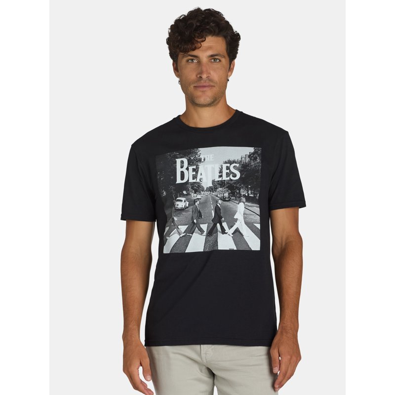 Beatles Abbey Road Men's & Big Men's Graphic Band Tee with Short Sleeves Sizes S-3XL