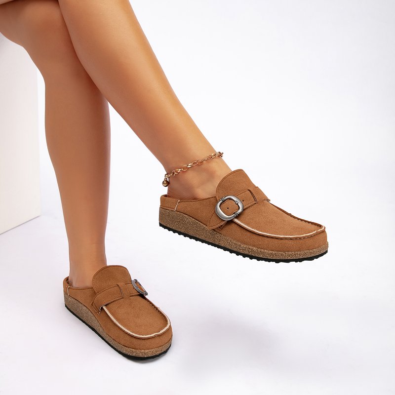 BERANMEY Casual Women's Mules & Clogs Slip-On Memory Foam Cloud Mules For Womens Mens With Non-Slip Sole Indoor/Outdoor Comfort Supportive Cork Sole Mules For Women 2025