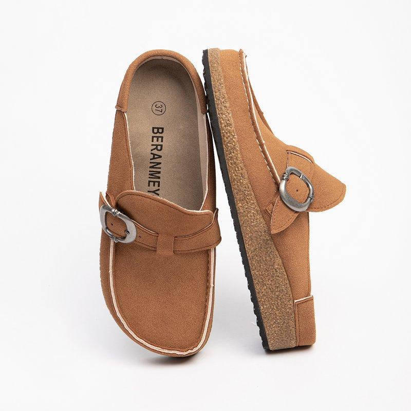 BERANMEY Casual Women's Mules & Clogs Slip-On Memory Foam Cloud Mules For Womens Mens With Non-Slip Sole Indoor/Outdoor Comfort Supportive Cork Sole Mules For Women 2025