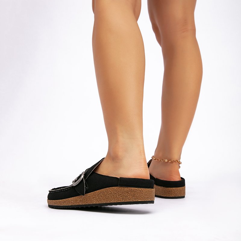 BERANMEY Casual Women's Mules & Clogs Slip-On Memory Foam Cloud Mules For Womens Mens With Non-Slip Sole Indoor/Outdoor Comfort Supportive Cork Sole Mules For Women 2025