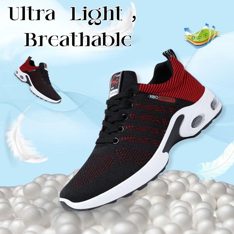 BERANMEY Comfort Men's Sneakers - Lightweight Athletic Running Shoes Breathable Mesh With Arch Support & Cushioned Comfort Non-Slip Design For Gym Training Jogging Casual Wear