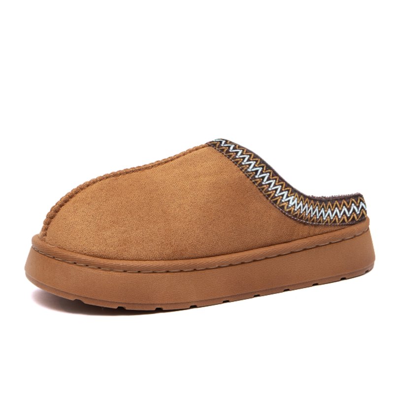 BERANMEY Cozy Platform Fuzzy Slippers For Women And Men Short Ankle Slippers With Anti-Slip Sole Lined With Warm Furry Perfect For Indoor & Outdoor Use