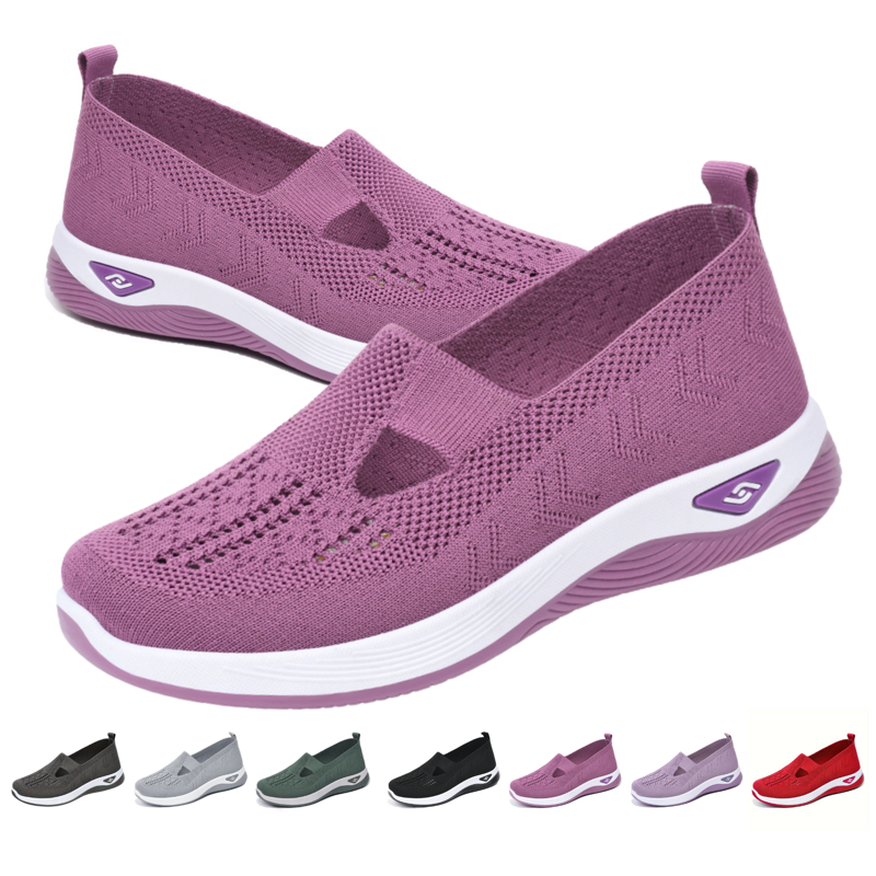 BERANMEY Lightweight Breathable Mesh Running Shoes Knit Comfortable Flexible Slip-On Sneakers for Women Stylish Casual Footwear for Tennis Walking & Running BERANMEY Lightweight Breathable Mesh Running Shoes Knit Comfortable Flexible Slip-On Sneakers for Women Stylish Casual Footwear for Tennis Walking & Running