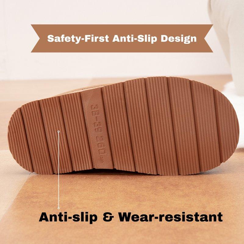 BERANMEY Thick-Soled Fuzzy Slippers For Women & Men - Cozy Platform House Shoes With Anti-Slip Sole Warm Plush Lined Indoor Outdoor Short Ankle Slippers