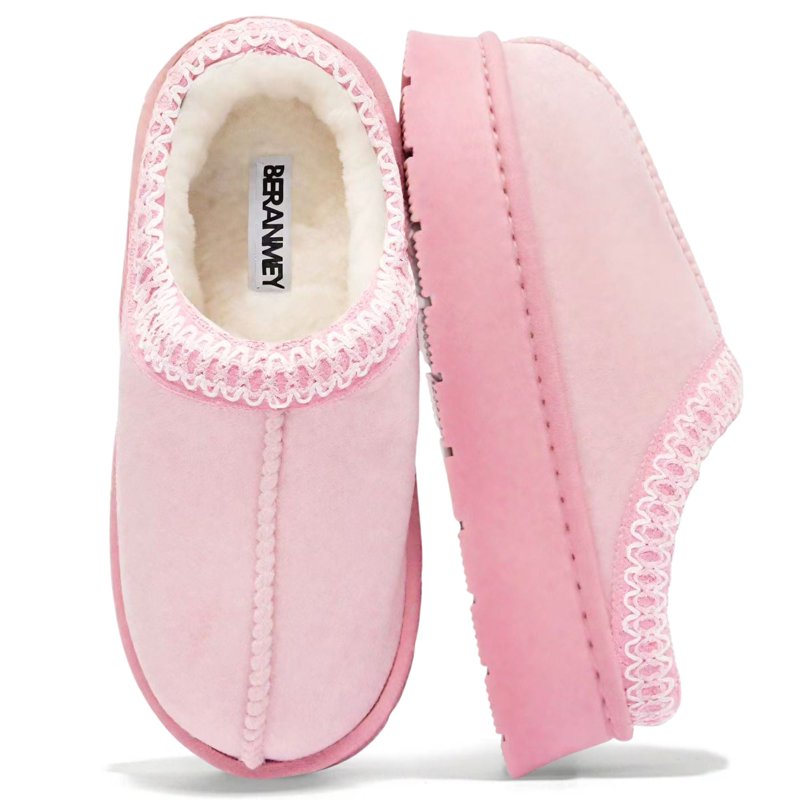 BERANMEY Thick-Soled Fuzzy Slippers for Women & Men - Cozy Platform House Shoes with Anti-Slip Sole Warm Plush Lined Indoor Outdoor Short Ankle Slippers