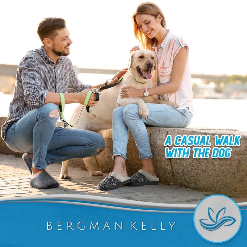 Bergman Kelly Men's Slippers Two-Tone Indoor/Outdoor Clog Style Slippers W/ Memory Foam House Shoes For Men Ranger Collection