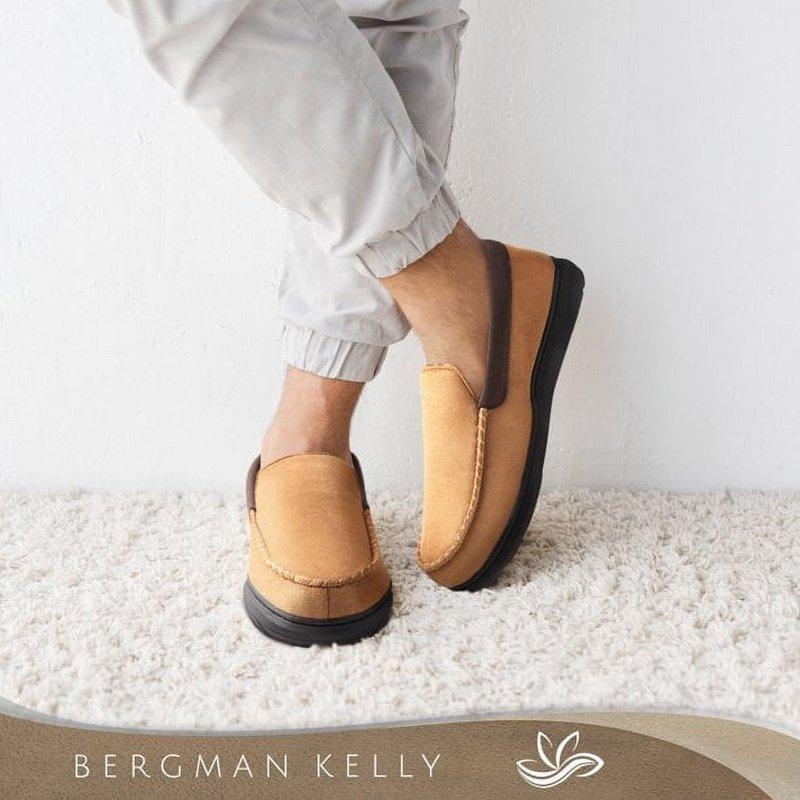 Bergman Kelly Mens Memory Foam Loafer Slippers Comfortable House Shoes (Prof Collection)