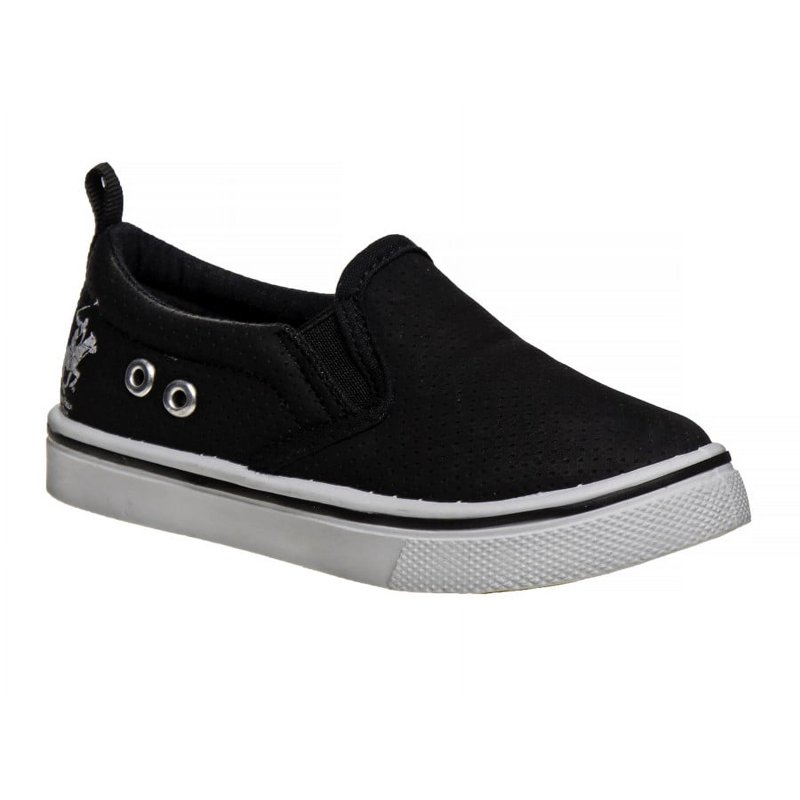Beverly Hills Polo Club Toddler Boys Slip-On Canvas Sneakers - Black Size: 6