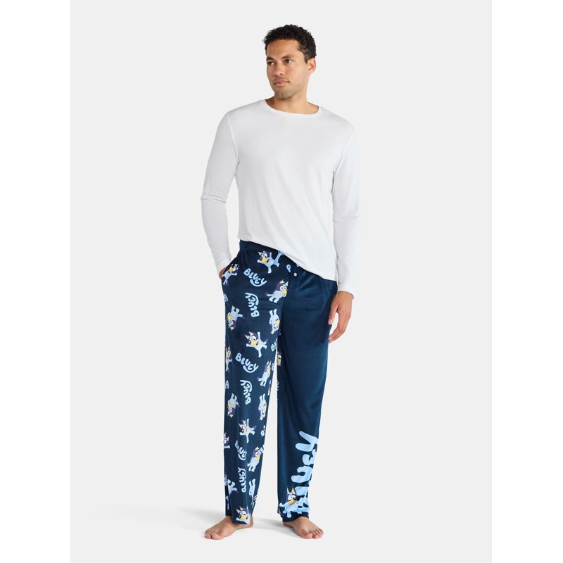 Bluey Men's And Big Men's Split Leg Graphic Pants Sizes S-2XL