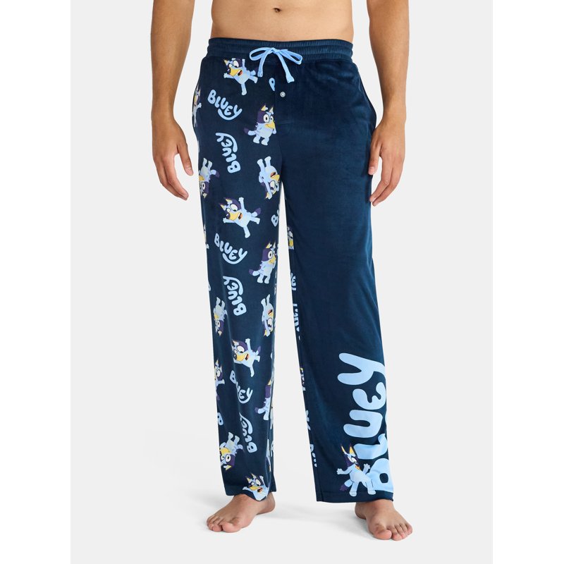 Bluey Men's and Big Men's Split Leg Graphic Pants Sizes S-2XL