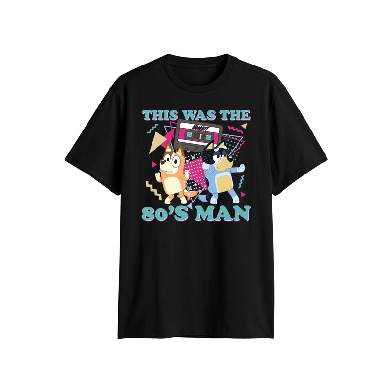 Bluey Mens & Big Men's 80's Man Graphic Tee Shirt Sizes S-3XL