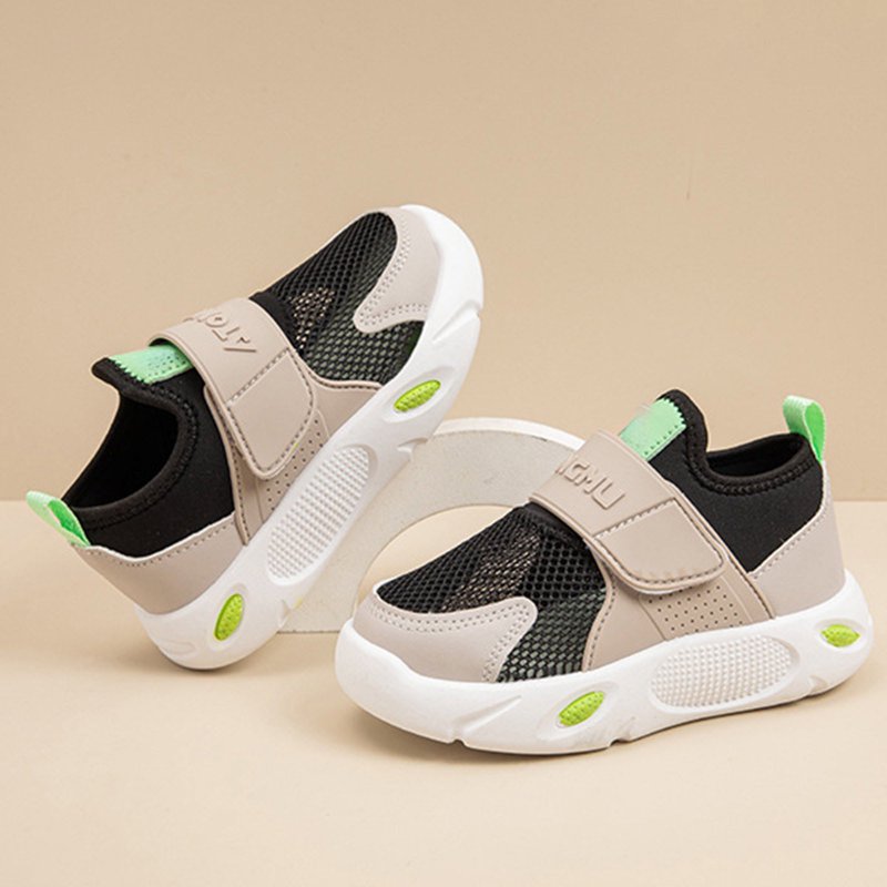 BOBOGOJP Little & Big Kids Shoes Breathable Sneakers For Boys Girls Athletic Running Shoes Black Size 1.5