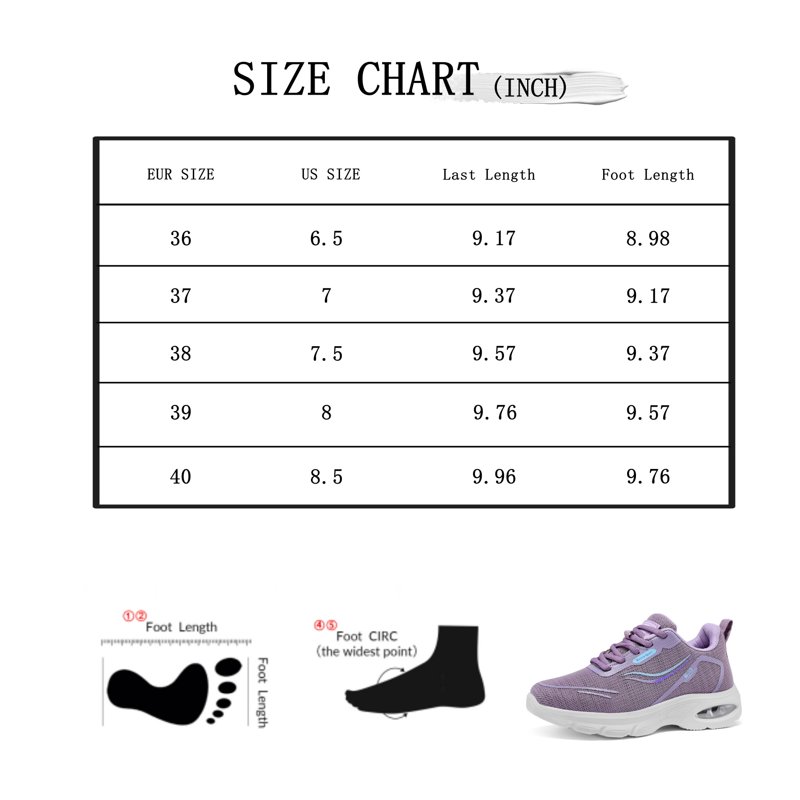 BOCCA Women’s Air Cushion Running Shoes – Shock Sneakers With Breathable Mesh Training Shoes For Walking Jogging & Casual Wear