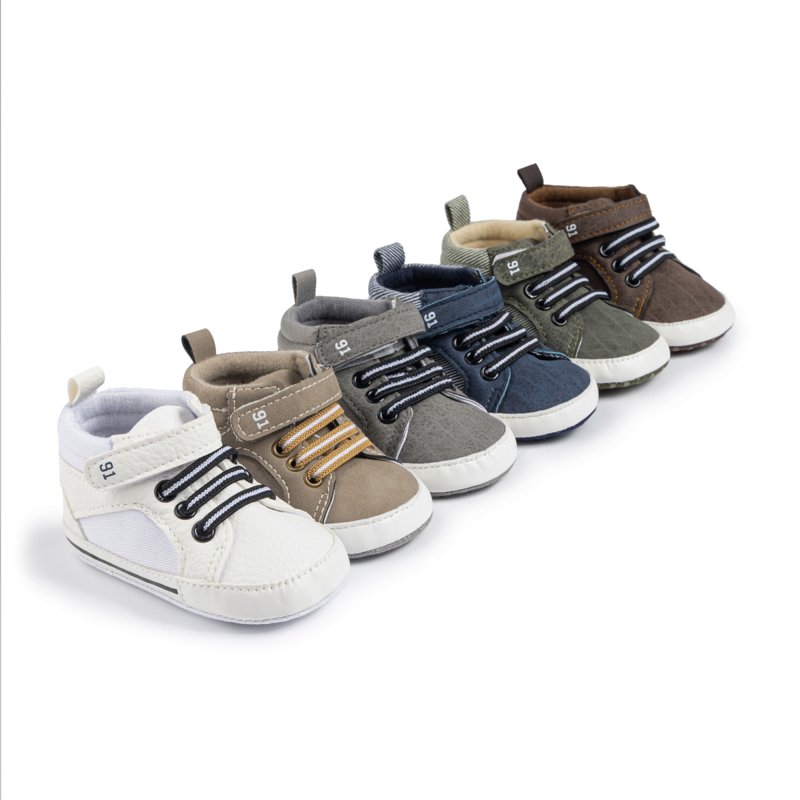 Bonario Baby Boys Girls Shoes Infant High Tops Ankle Sneakers Soft Anti-Slip Sole For First Walkers 3-18 Months