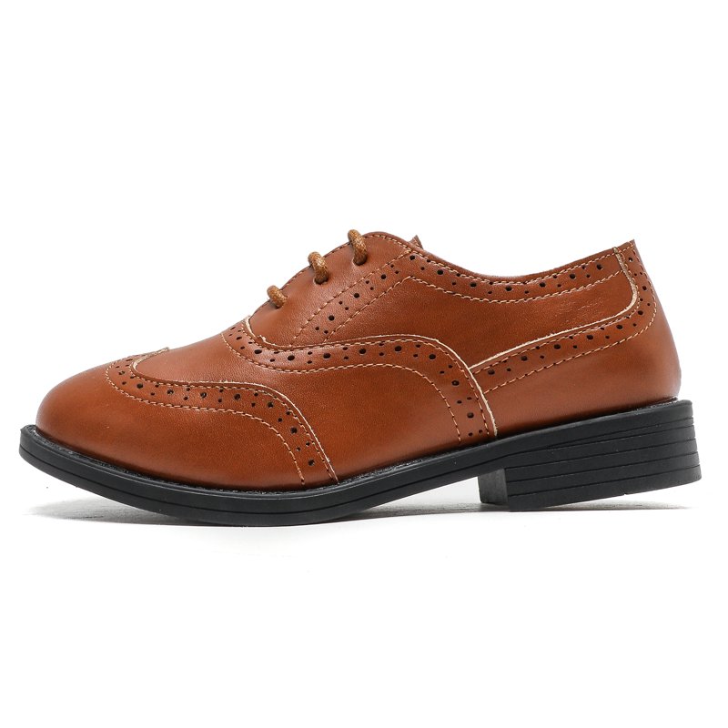 Boys Oxfords Dress Shoes Lace Up School Uniform Shoes 13.5 Little Kid