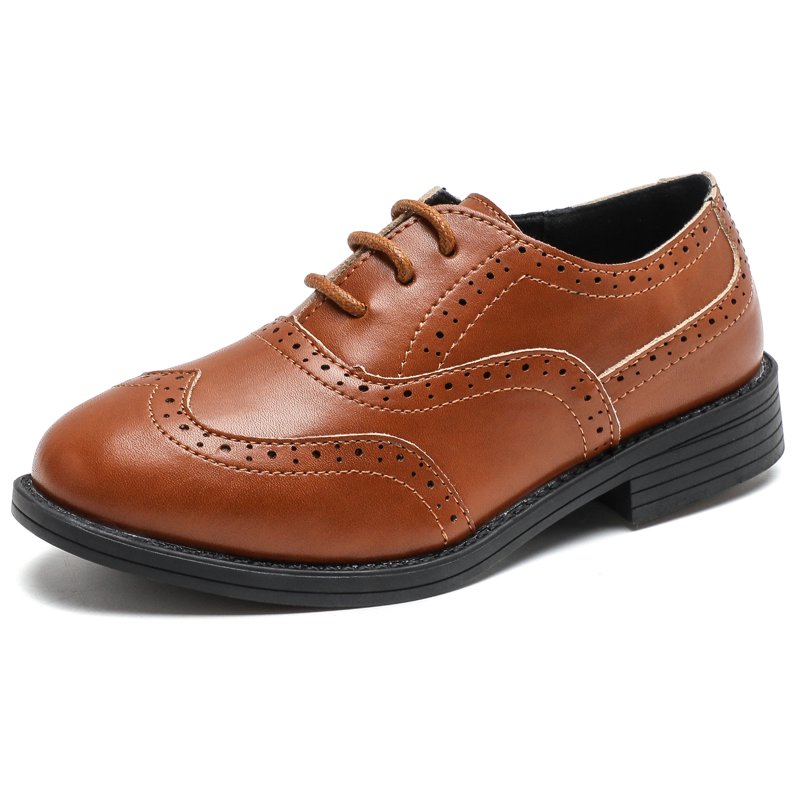 Boys Oxfords Dress Shoes Lace up School Uniform Shoes 13.5 Little Kid