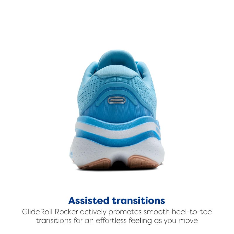 Brooks Women’s Ghost Max 2 Neutral Running & Walking Shoe - Baltic Sea/Bonnie Blue/Peach - 9 Medium