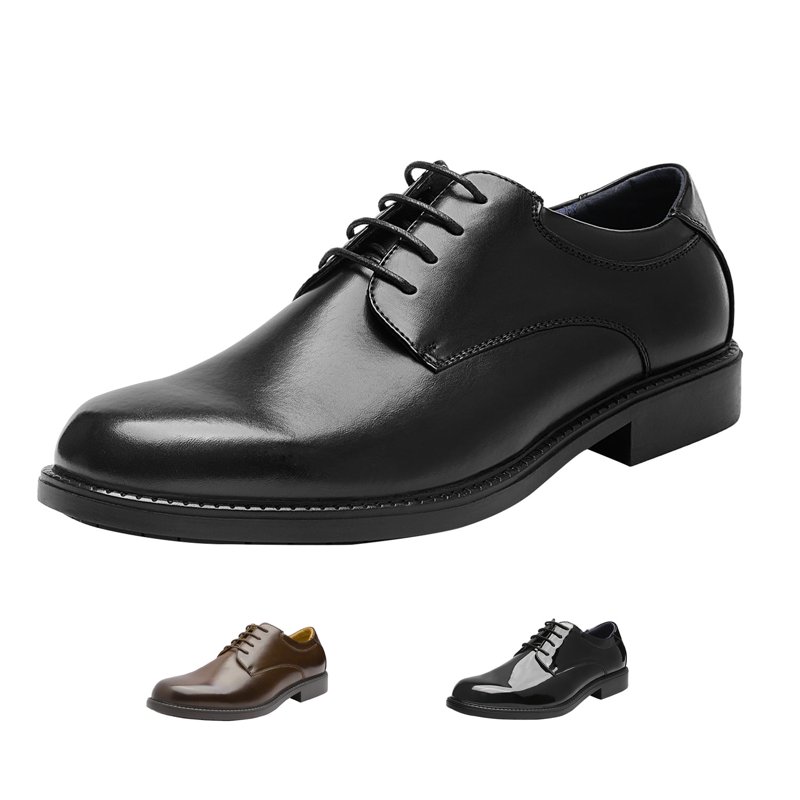 BRUNO MARC Men Classic Oxford Shoes Business Dress Shoes For Men Lace Up Leather Shoes DOWNING-02 BLACK Size 9.5