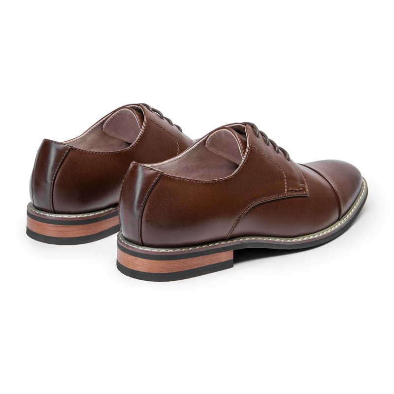 BURUDANI Italy Men's Prince Classic Modern Formal Oxford Wingtip Lace Up Dress Shoes