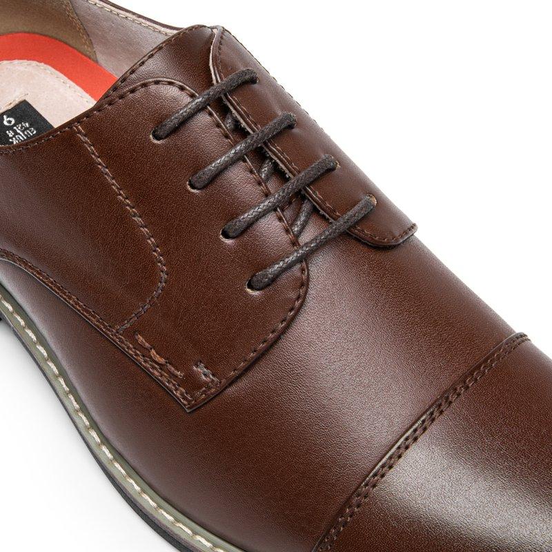 BURUDANI Italy Men's Prince Classic Modern Formal Oxford Wingtip Lace Up Dress Shoes