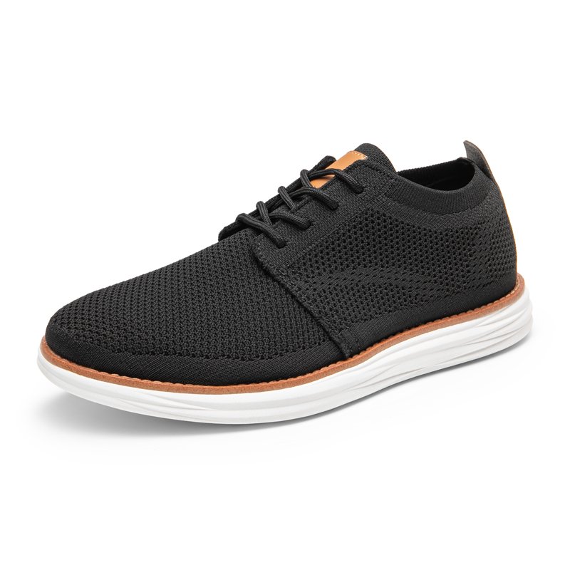 BURUDANI Men's KnitFlex Breeze Mesh Sneakers Oxfords Lace-Up Lightweight Casual Walking Shoes