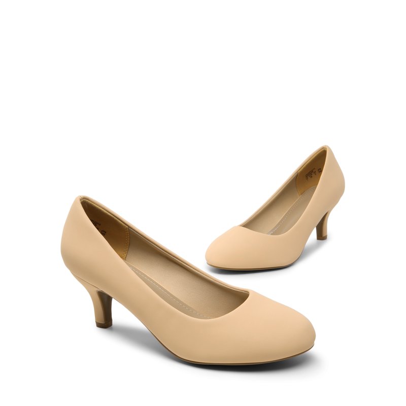 BURUDANI Women's Slip On Wedding Shoes Party Dress Low Heel Pumps Shoes