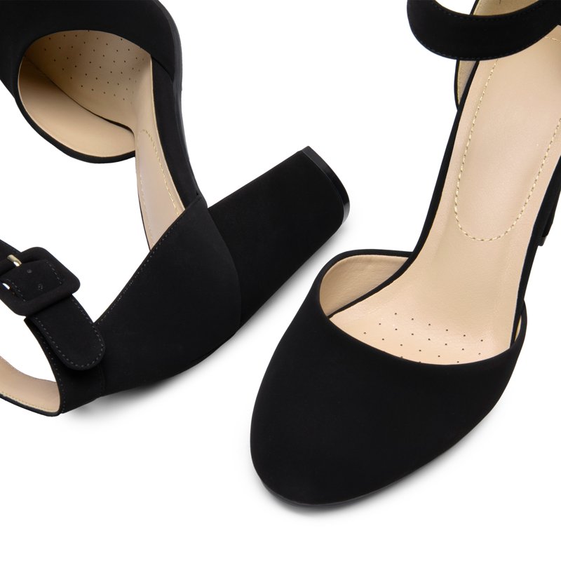 BURUDANI Womens High Heel Closed Toe Chunky Wedding Shoes Pumps