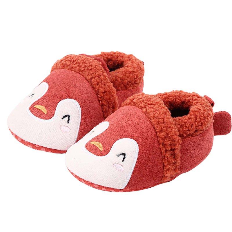 Ccpelsie Kids Winter Indoor Household Shoes Toddler Boys Girls House Slippers Warm Socks For Big/Little Kids(Orange 5)