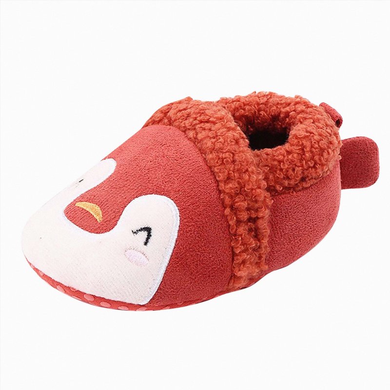 Ccpelsie Kids Winter Indoor Household Shoes Toddler Boys Girls House Slippers Warm Socks for Big/Little Kids(Orange 5)