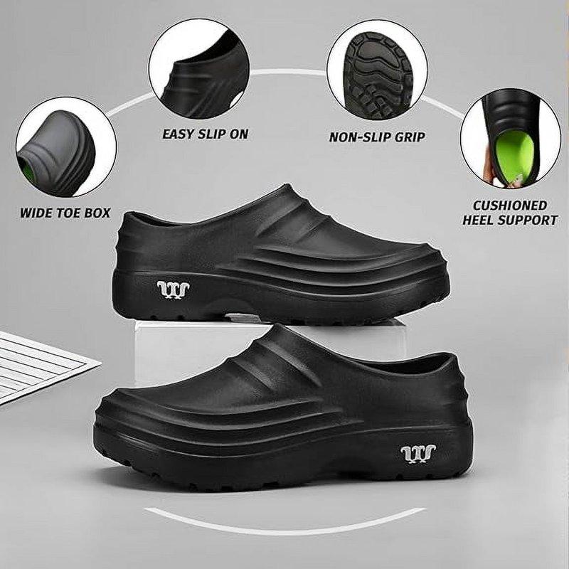 Chef Shoes For Men Chef Shoes Non-Slip Clogs Water Proof Work Shoes Mens Lightweight Kitchen Shoes For Gardener Men Indoor And Outdoor Kitchen Office