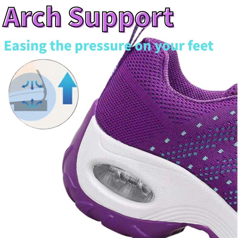 CHICVOMEY Comfort Orthopedic Sneakers For Women Arch Support Breathable Sneakers With Slip-Resistant Sole Casual Walking Orthopedic Shoes