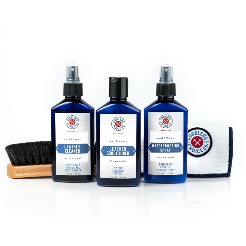 Cobbler's Choice Essential Leather Kit - Premium Shoe Care - All Natural Ingredients - Unbeatable Quality