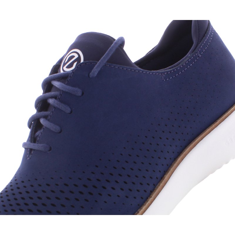 Cole Haan Men's 2 Zerogrand Laser Wing Marine Blue Ankle-High Leather Oxford Shoe - 11M