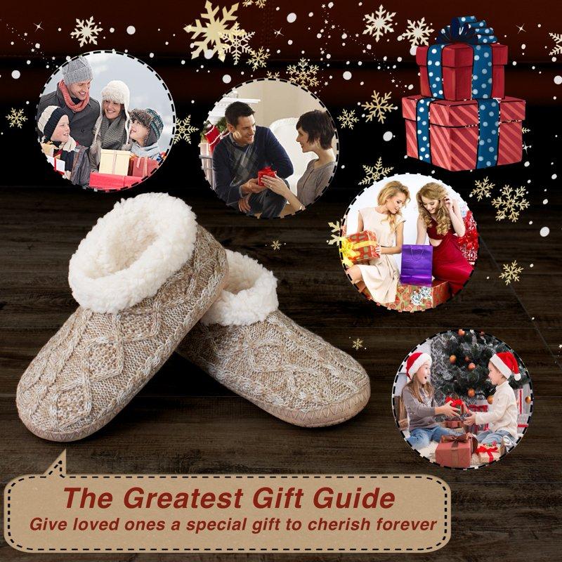 Cosyone1997 Fuzzy House Slippers For Women Indoor Warm Fluffy Slip-on Shoes Non Slip Winter Warm Bedroom Moccasin Loafers Cozy Gifts Unique